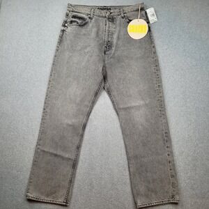 Mother The Tippy Top Sweet Tooth Ankle Jeans Womens 33 Grey Snacks Button Fly